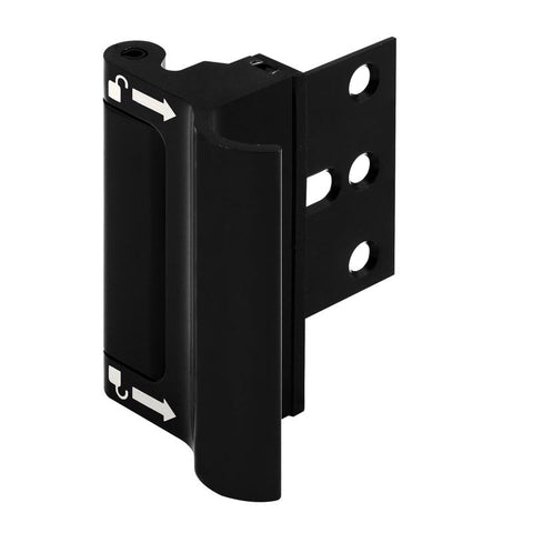 Prime-Line Black Aluminum Door Reinforcement Lock 1 pc