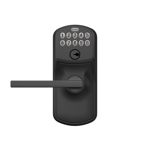 Schlage Matte Black Metal Electronic Touch Pad Entry Lever