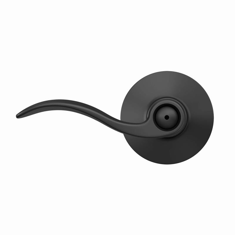 Schlage Accent Matte Black Entry Lever 1.75 in.