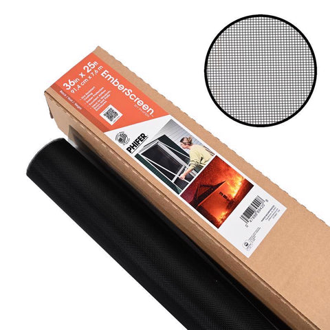 Phifer Wire EmberScreen 36 in. W X 25 ft. L Black Stainless Steel Screen Cloth