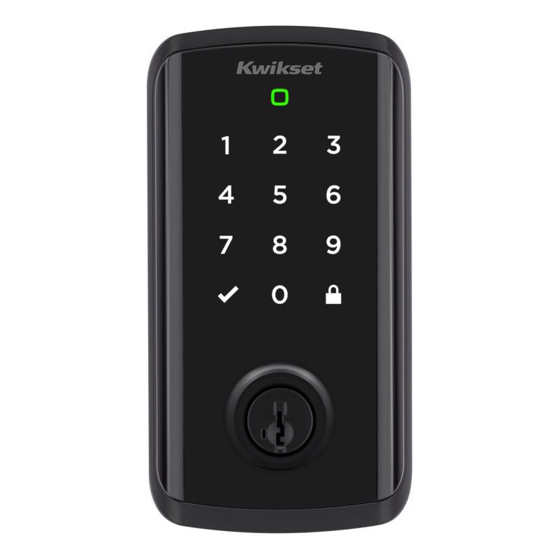 Kwikset Matte Black Metal Wi-Fi Deadbolt