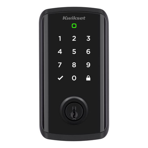 Kwikset Matte Black Metal Wi-Fi Deadbolt