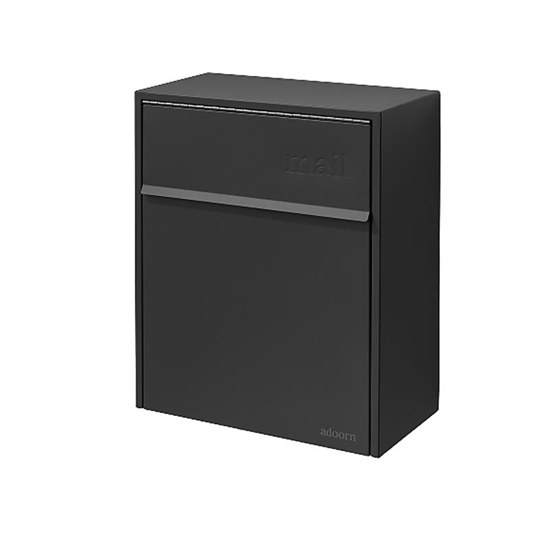 Buzón negro de acero galvanizado para montaje en pared Adoorn