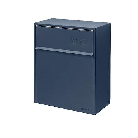 Adoorn Galvanized Steel Wall Mount Blue Mailbox