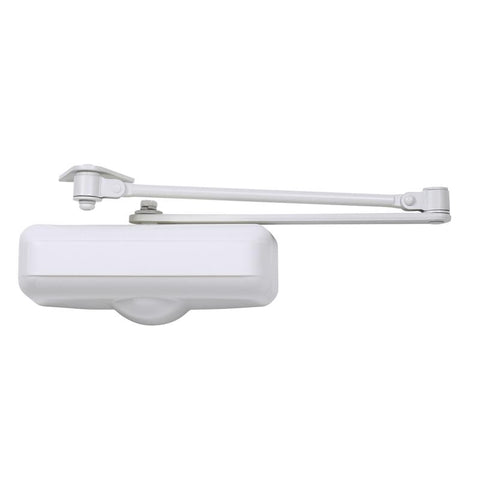 Tell Powder Coated White Aluminum/Steel Hydraulic Door Closer Grade 1
