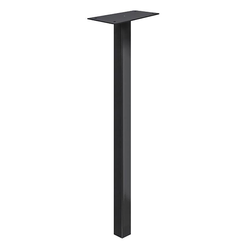 Adoorn 51 in. Black Galvanized Steel Mailbox Post