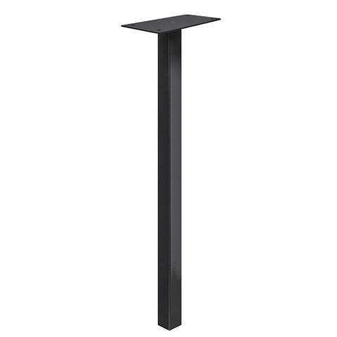 Adoorn 51 in. Black Galvanized Steel Mailbox Post