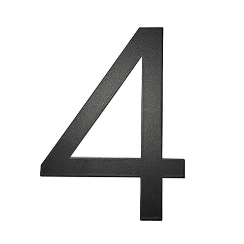 Adoorn Mailbox Address Number 4 in. Black Aluminum Self-Adhesive Number 4 1 pc (Pack of 4)