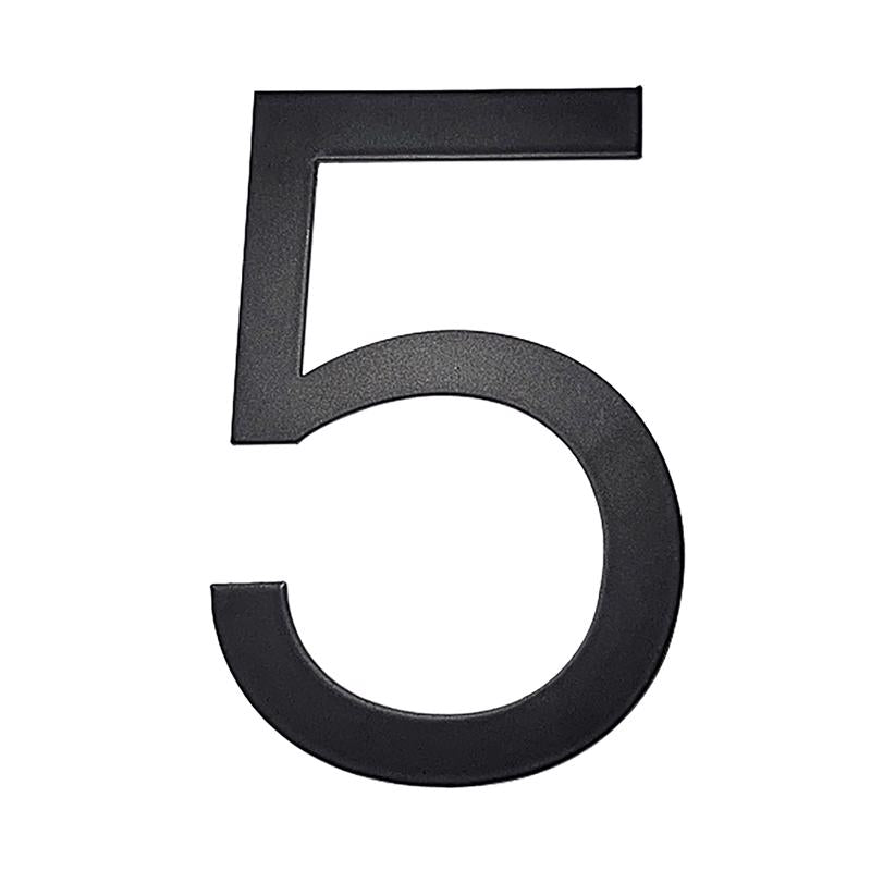 Adoorn Mailbox Address Number 4 in. Black Aluminum Self-Adhesive Number 5 1 pc (Pack of 4)