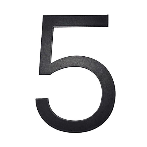Adoorn Mailbox Address Number 4 in. Black Aluminum Self-Adhesive Number 5 1 pc (Pack of 4)