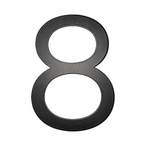 Adoorn 4 in. Black Aluminum Self-Adhesive Mailbox Number 8 1 pc (Pack of 4)