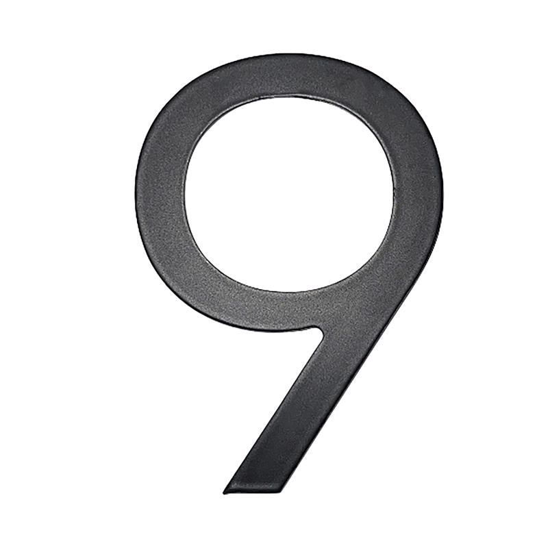 Adoorn 4 in. Black Aluminum Self-Adhesive Mailbox Number 9 1 pc (Pack of 4)