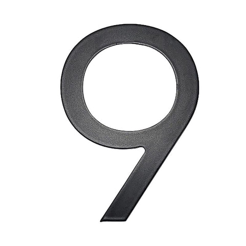 Adoorn 4 in. Black Aluminum Self-Adhesive Mailbox Number 9 1 pc (Pack of 4)