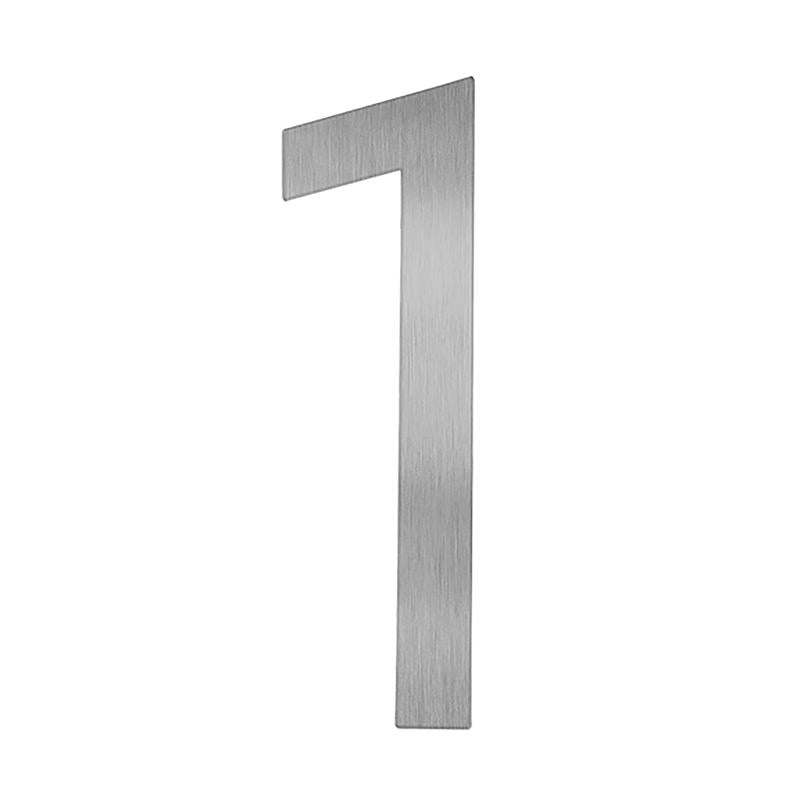 Adoorn 4 in. Silver Aluminum Self-Adhesive Mailbox Number 1 1 pc (Pack of 4)