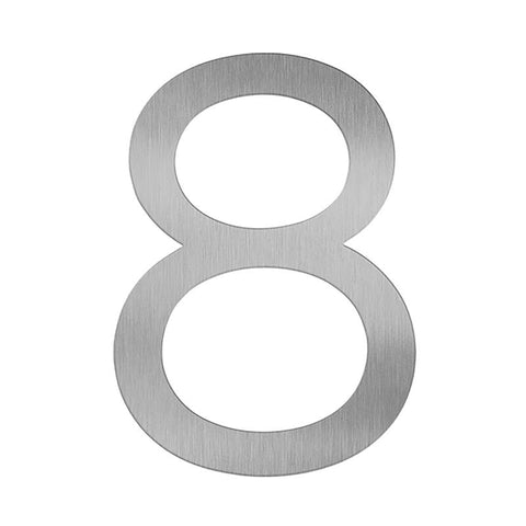 Adoorn 4 in. Silver Aluminum Self-Adhesive Mailbox Number 8 1 pc (Pack of 4)