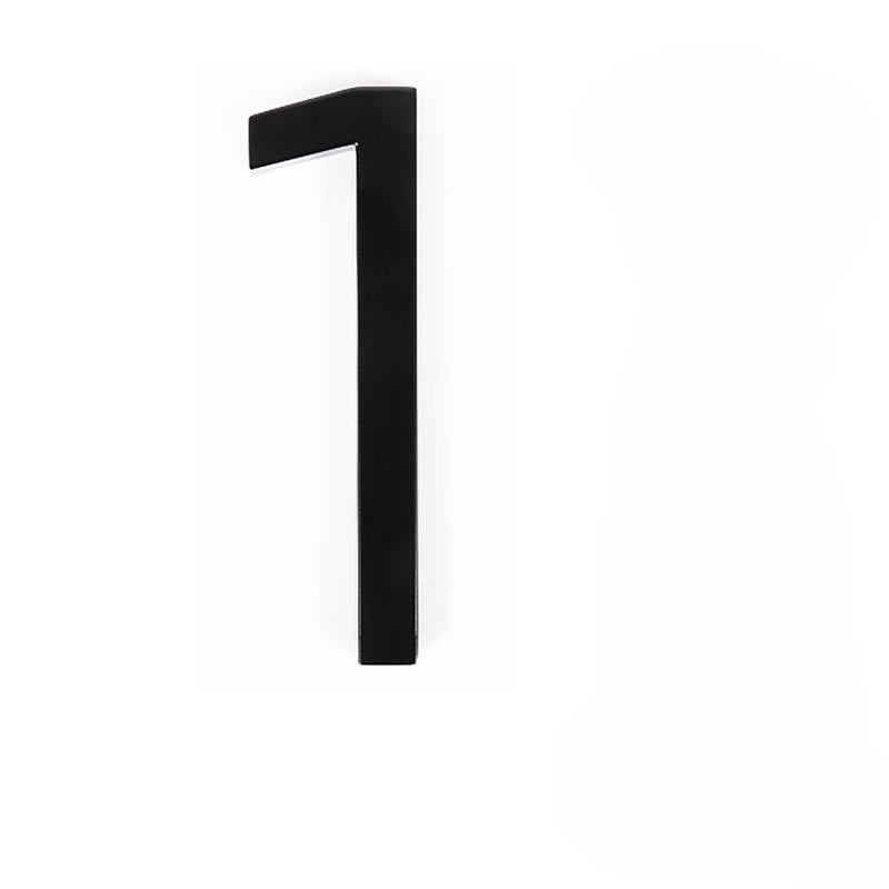 Adoorn 6 in. Black Aluminum Screw-On House Number 1 1 pc (Pack of 4)