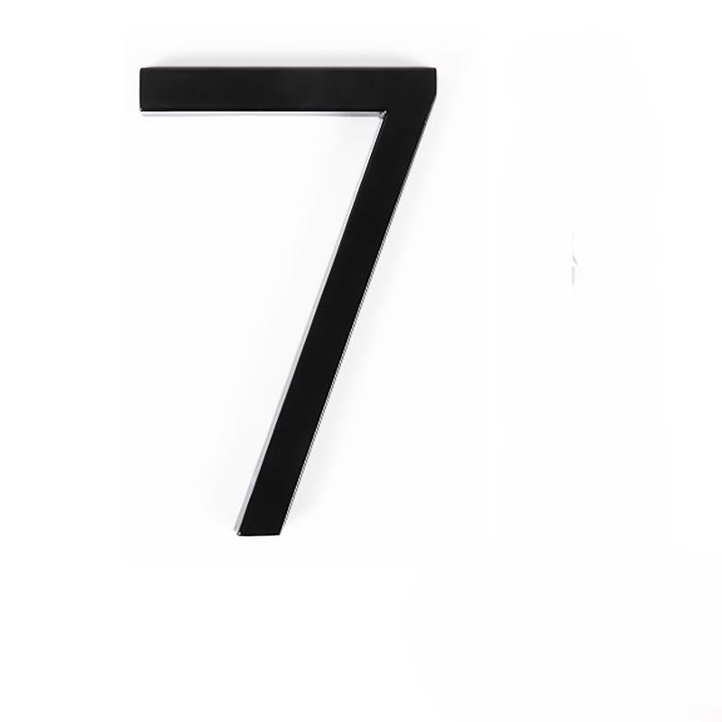 Adoorn 6 in. Black Aluminum Screw-On House Number 7 1 pc (Pack of 4)