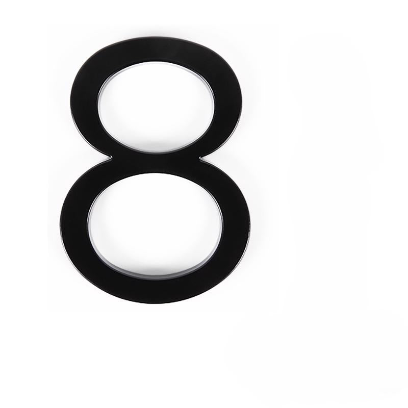 Adoorn 6 in. Black Aluminum Screw-On House Number 8 1 pc (Pack of 4)