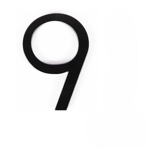 Adoorn 6 in. Black Aluminum Screw-On House Number 9 1 pc (Pack of 4)