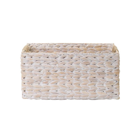 Zenna Home 6 in. L X 12 in. W X 9 in. H White Woven Basket (Pack of 3)