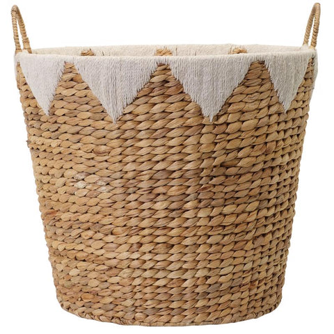 Zenna Home 16 in. L X 16 in. W X 16.5 in. H Beige/Brown Woven Basket