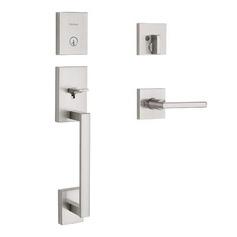 Kwikset San Clemente Satin Nickel Entry Handleset 1.75 in.