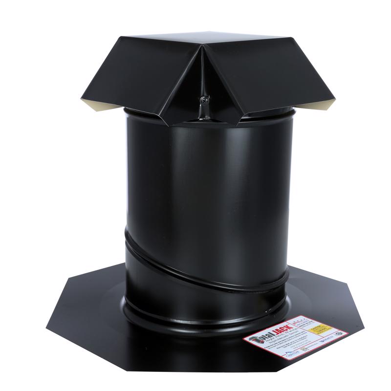 Gato de techo de acero negro con recubrimiento en polvo para rejilla de ventilación de 8 pulg. de diámetro (paquete de 6)