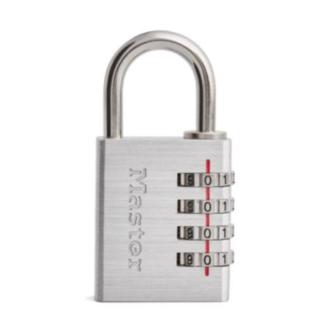 Master Lock 1-9/16 in. W Metal 4-Digit Combination Combination Padlock