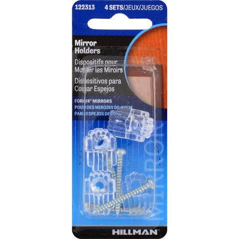 HILLMAN Ook Clear Holder Kit Mirror Holder 20 lb 1 pk (Pack of 10)