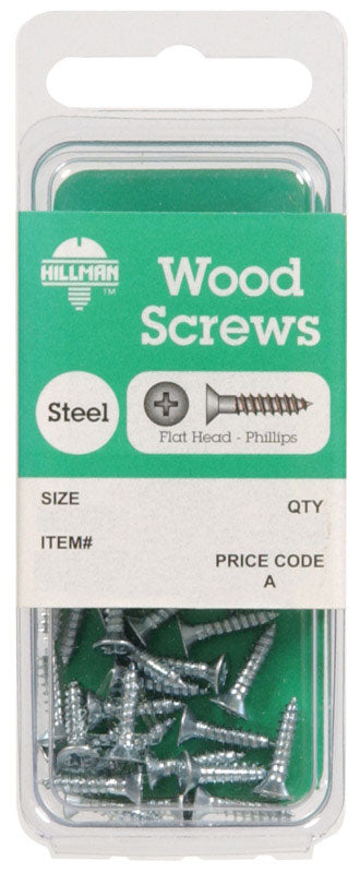HILLMAN No. 14 X 1-1/2 in. L Phillips Zinc-Plated Coarse Wood Screws 1 pk (Pack of 10)