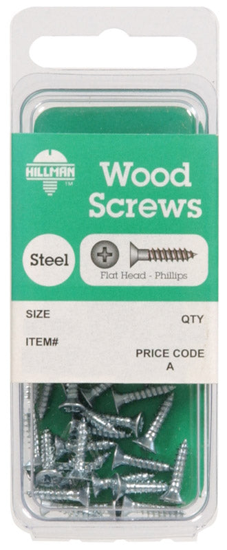 HILLMAN No. 14 X 2 in. L Phillips Zinc-Plated Coarse Wood Screws 1 pk (Pack of 10)