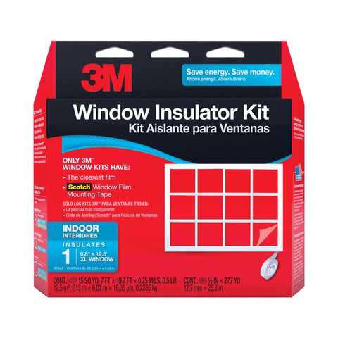 3M Indoor Window Film Insulator Kit 236 in. L X 84 in. W 1 pk
