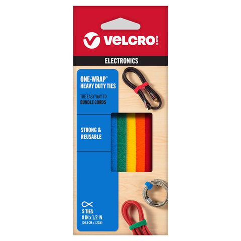 VELCRO Brand ONE-WRAP Small Nylon Ties 8 in. L 5 pk (Pack of 12)