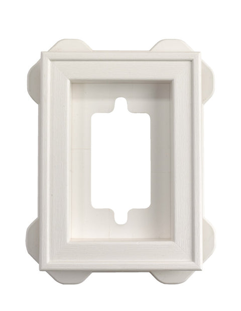 Builders Edge 8 in. H X 8 in. W X 6-5/16 in. L Prefinished White Copolymer Mounting Block