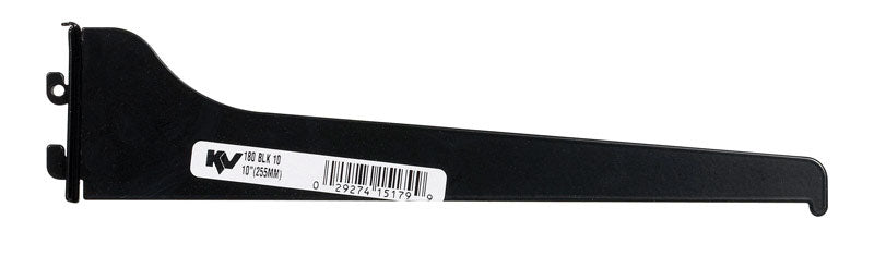 Knape & Vogt Black Steel Regular Duty Bracket 16 Ga. 10 in. L 160 lb (Pack of 10)