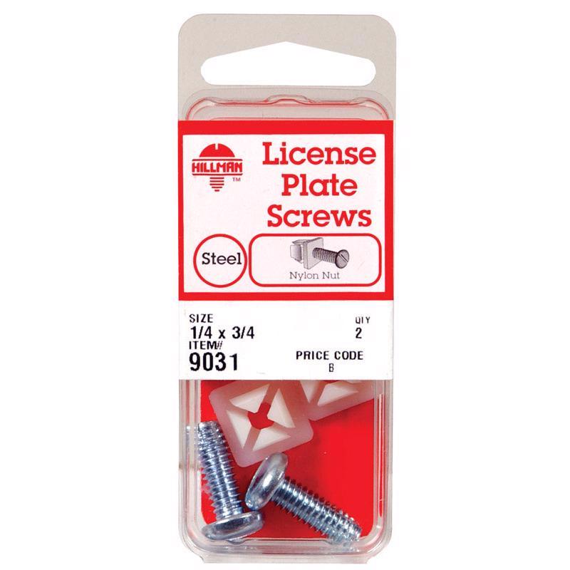 HILLMAN Steel License Plate Fasteners (Pack of 10)