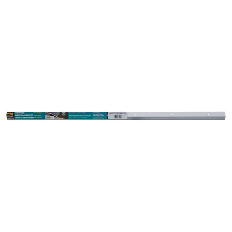 M-D Building Products Moldura de aluminio pulido plateado para alfombra de 0.3 pulg. de alto x 1.38 pulg. de ancho x 36 pulg. de largo (Paquete de 6)