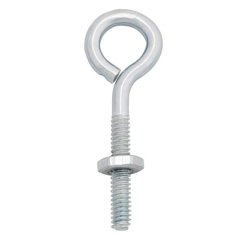 Hampton 3/16 in. X 2 in. L Zinc-Plated Steel Eyebolt Nut Included (Pack of 10)