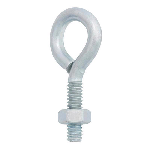Hampton 1/4 in. X 2 in. L Zinc-Plated Steel Eyebolt Nut Included (Pack of 10)