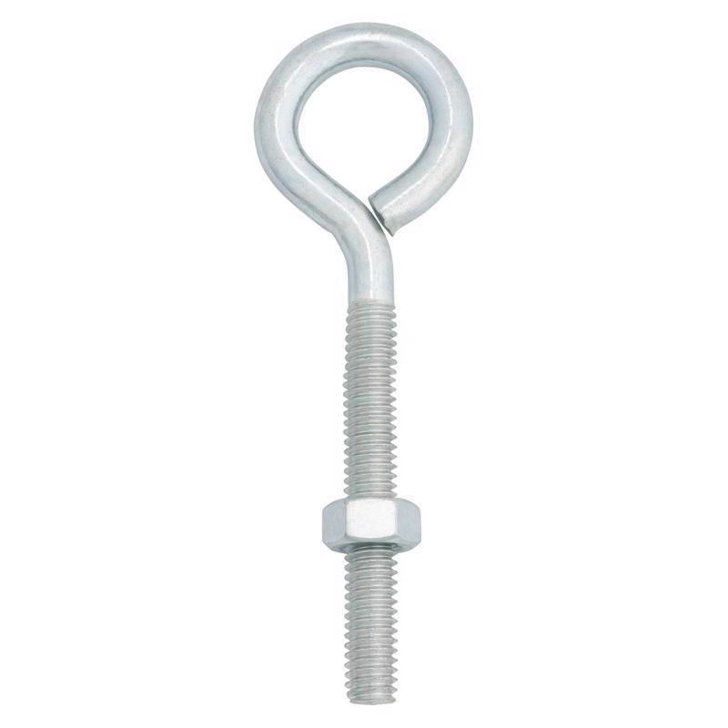 Hampton 5/16 in. X 4 in. L Zinc-Plated Steel Eyebolt Nut Included (Pack of 10)