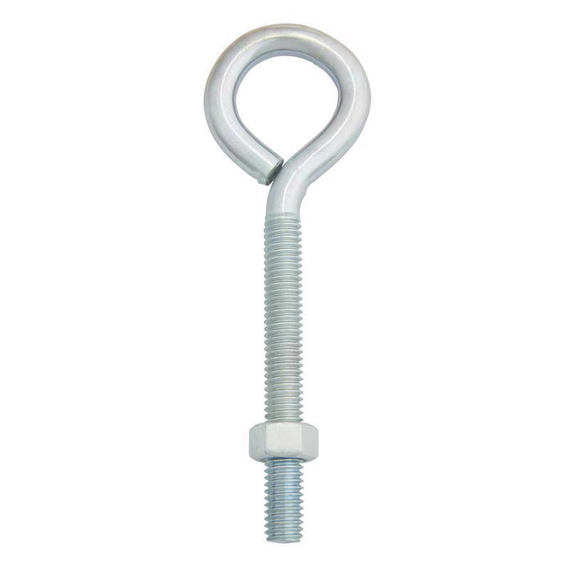 Hampton 3/8 in. X 5 in. L Zinc-Plated Steel Eyebolt Nut Included (Pack of 10)