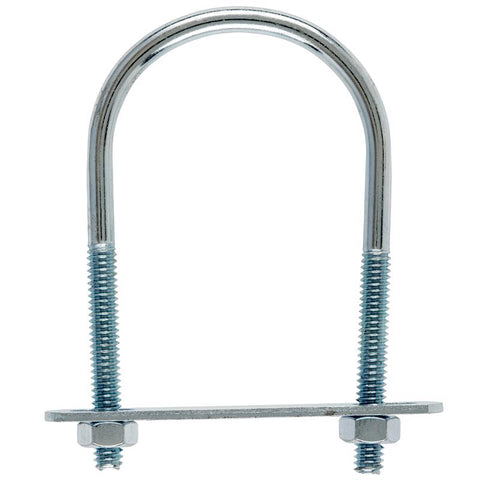 Hampton 1/4 in. X 2 in. W X 3-1/2 in. L Coarse Zinc-Plated Steel U-Bolt (Pack of 10)