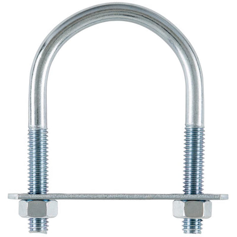 Hampton 5/16 in. X 2 in. W X 3 in. L Coarse Zinc-Plated Steel U-Bolt (Pack of 10)