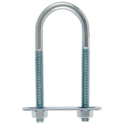 Hampton 5/16 in. X 1-3/8 in. W X 3-7/8 in. L Coarse Zinc-Plated Steel U-Bolt (Pack of 10)
