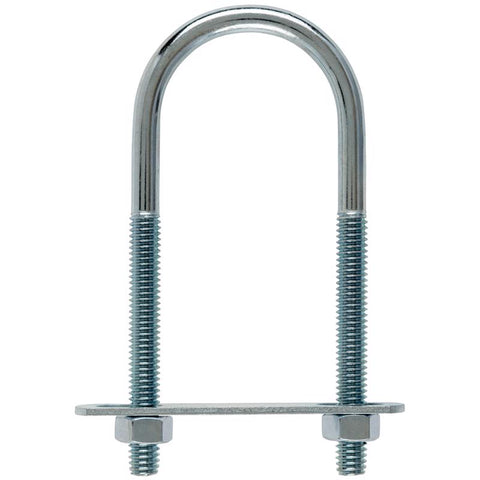 Hampton 5/16 in. X 1-3/4 in. W X 4-3/16 in. L Coarse Zinc-Plated Steel U-Bolt (Pack of 10)