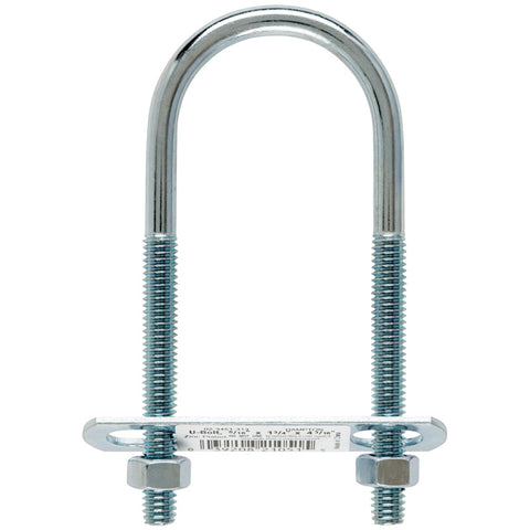 Hampton 5/16 in. X 1-3/4 in. W X 4-3/16 in. L Coarse Zinc-Plated Steel U-Bolt (Pack of 10)
