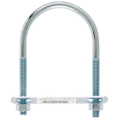 Hampton 5/16 in. X 2-1/2 in. W X 4-3/16 in. L Coarse Zinc-Plated Steel U-Bolt (Pack of 10)