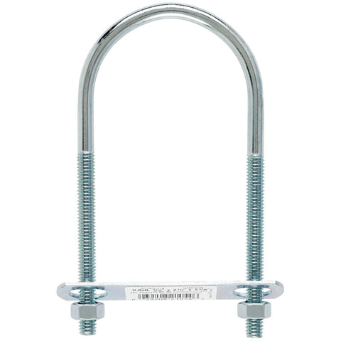 Hampton 0.31 in. X 2-1/2 in. W X 5-1/4 in. L Coarse Zinc-Plated Steel U-Bolt (Pack of 10)