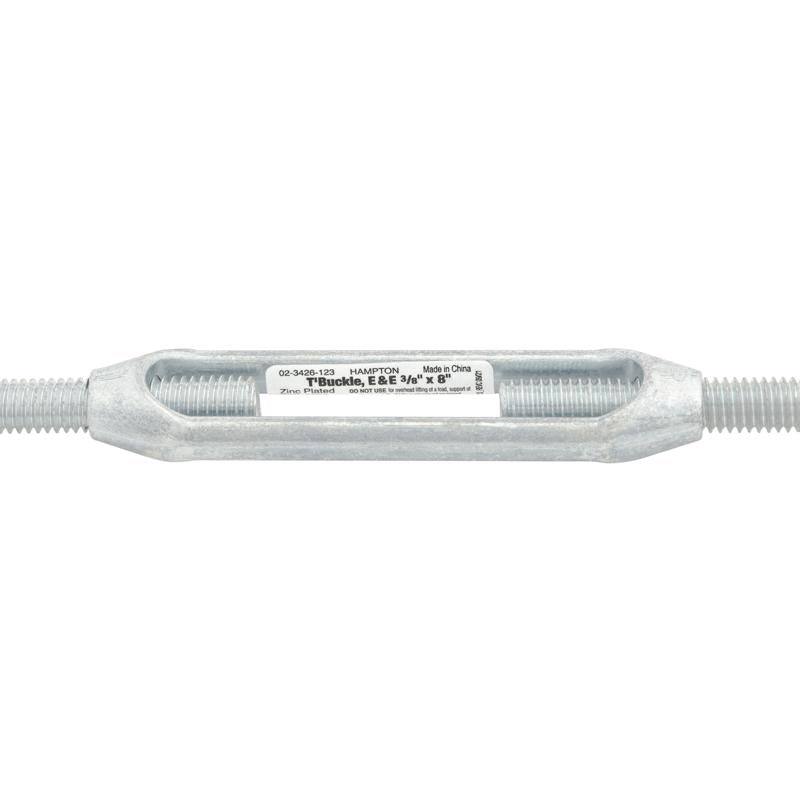Hampton Zinc-Plated Aluminum/Steel 0.327 in. D Turnbuckle 350 lb 8 in. L (Pack of 5)