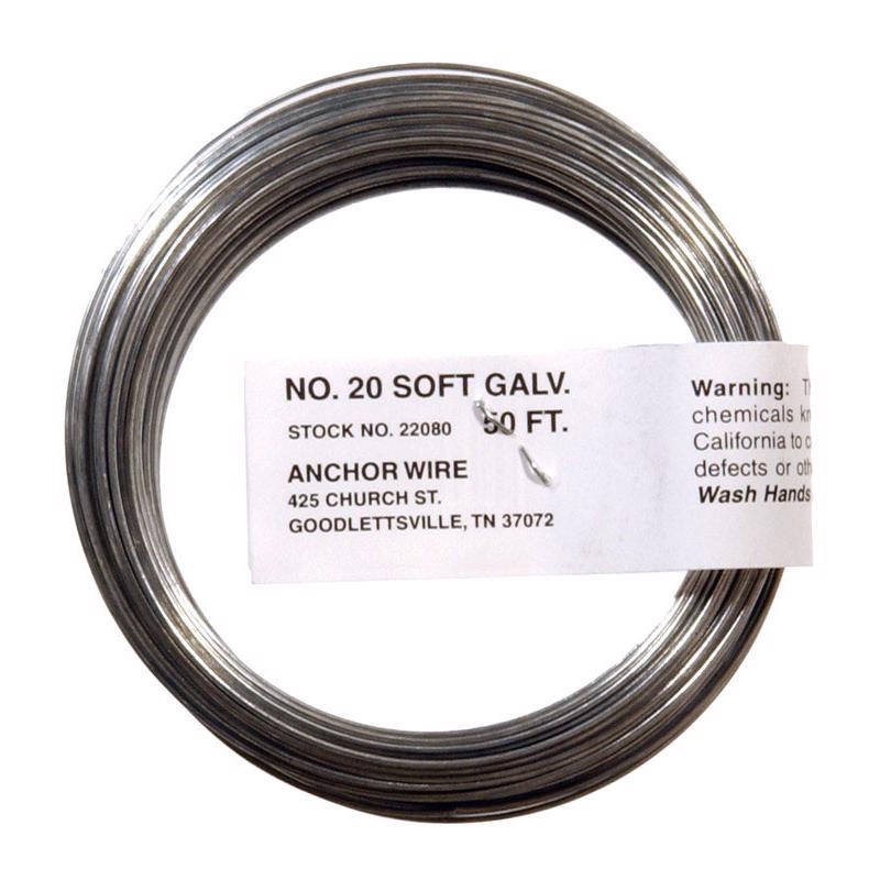 HILLMAN 3.5 in. D X 50 ft. L Galvanized Steel 20 Ga. Anchor Wire (Pack of 12)